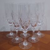 Very Pretty Box of 6 Deauville Flutes in JG Durand Crystal