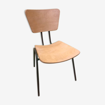 Tube and wood Stella school chair