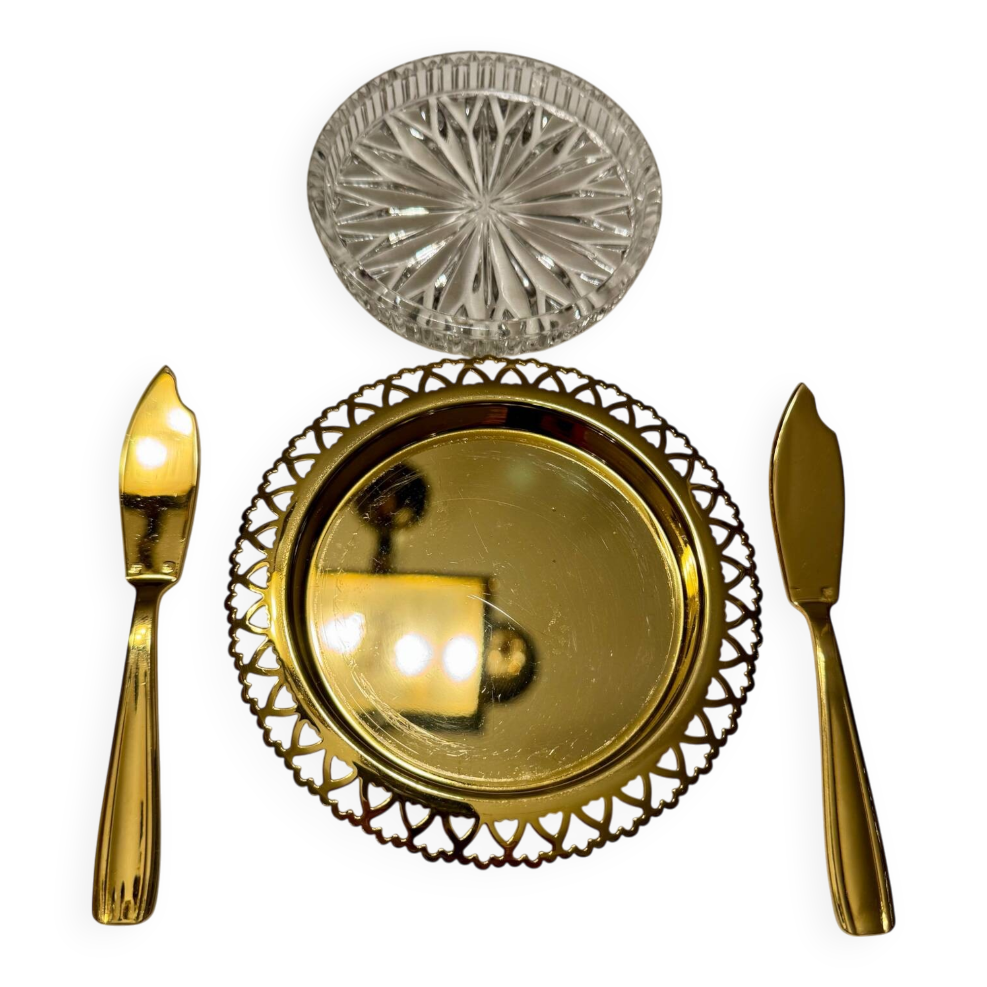 Caviar service in 24-carat gold frame, Fabiora – Paris