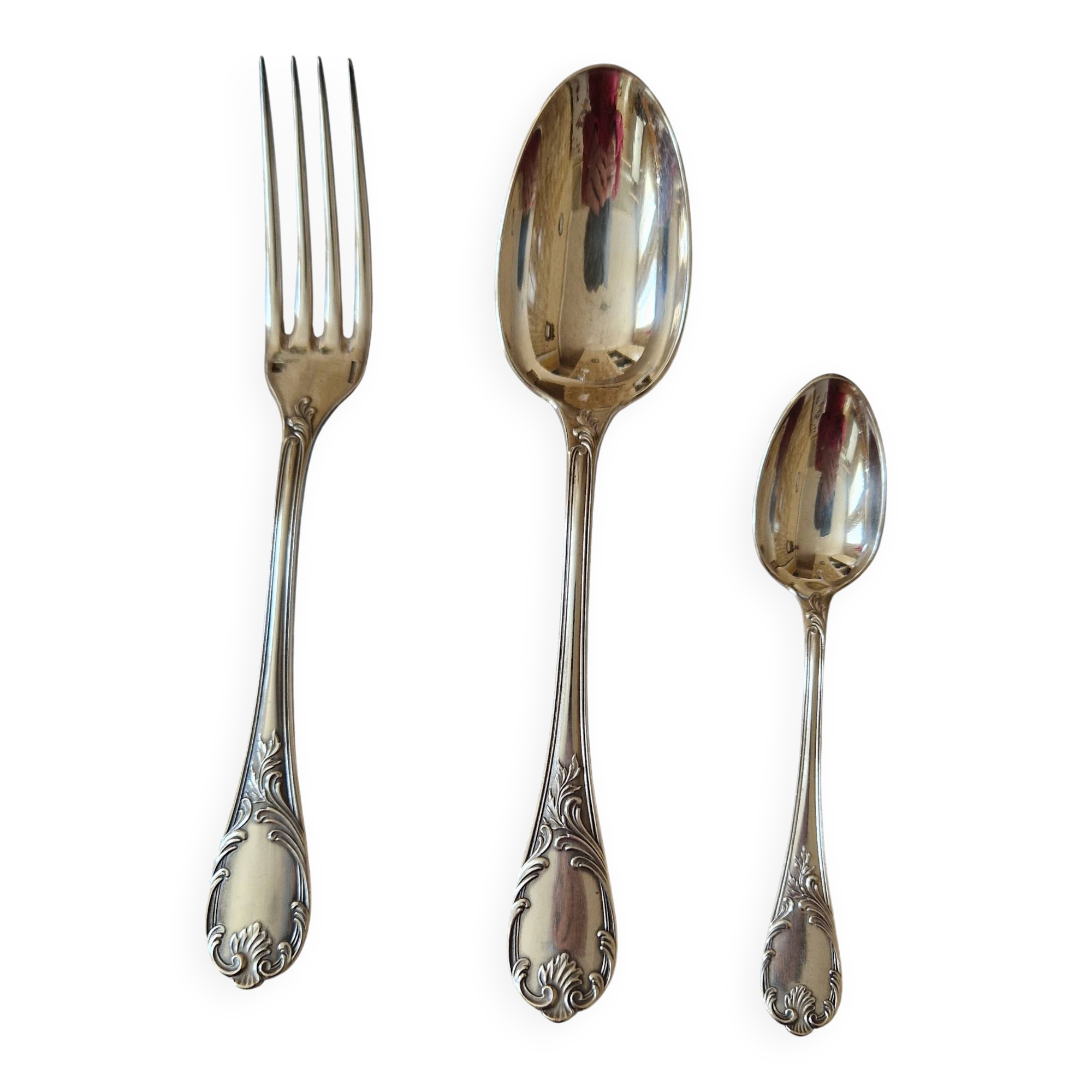 Set of 12 cutlery Christofle, Marly model