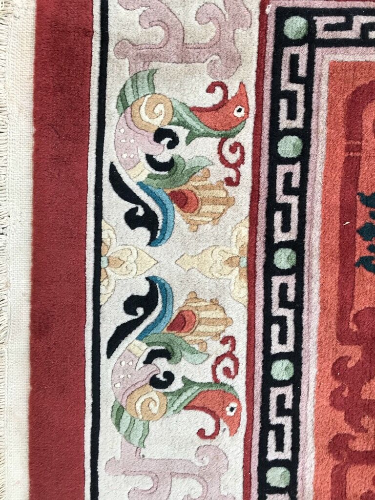 Old Chinese  wool rug 154 x 254 cm