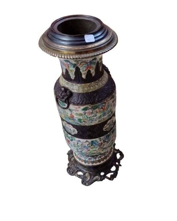 A Chinese famille rose porcelain vase called 'from Nanking' 19th century 55cm