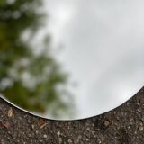 Vintage oval frameless mirror 60x43cm