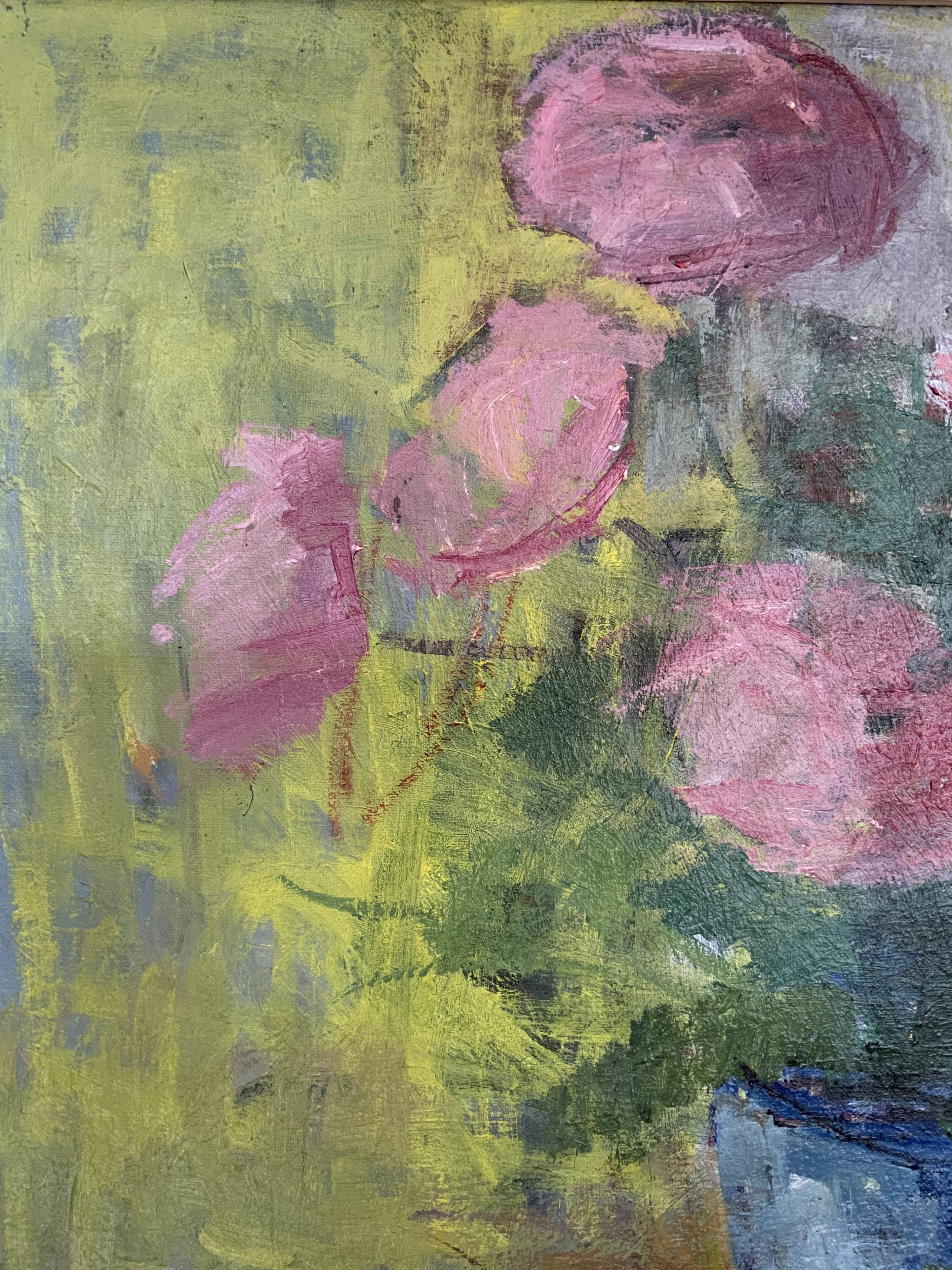 Vintage Original Oil on Canvas Still Life Swedish School 1960s