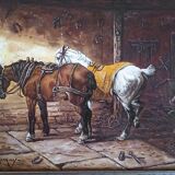 José Selles Alemany (born in 1937) Oil on panel - 19 x 32 cm - signed