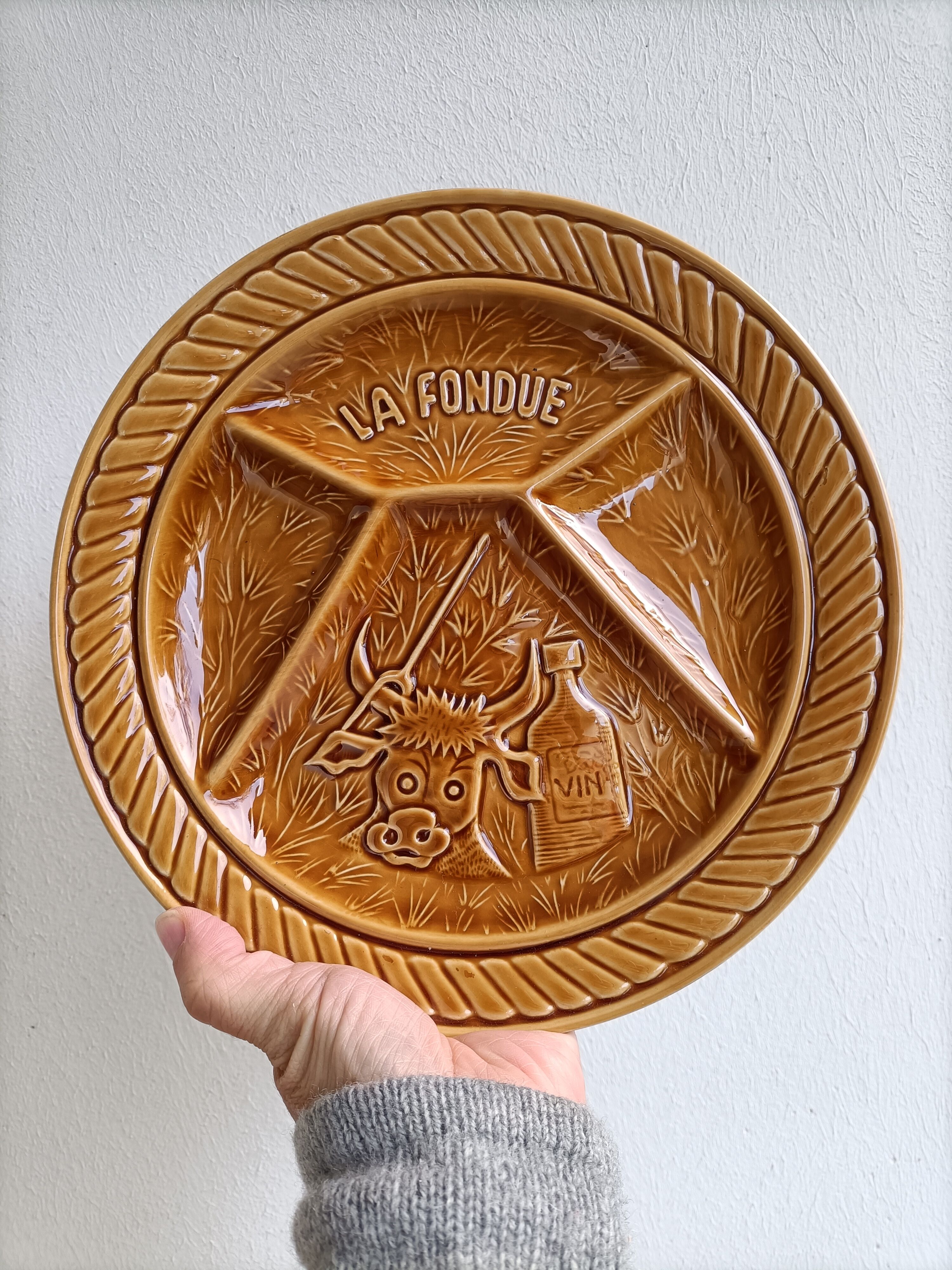Set of 6 plates La Fondue - Sarreguemines - Digoin