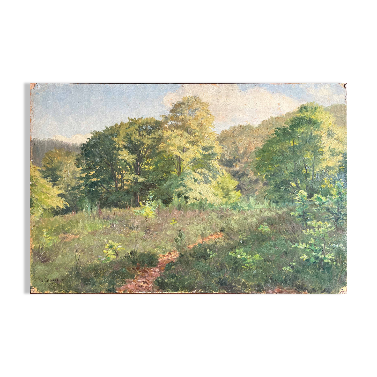 Table HSP G. GIRARDOT (1856-1914) "Prairie" 1905