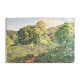 Tableau HSP G. GIRARDOT (1856-1914) "Prairie" 1905