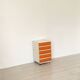 Desserte Flair plastique orange et blanc