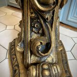 Carved wooden and marble console