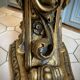 Carved wooden and marble console