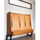 High sideboard by Gérard Guermonprez dating from the 1950s in blond oak