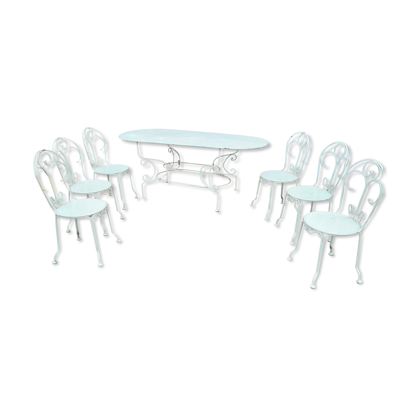 Garden furniture in old iron 6 places