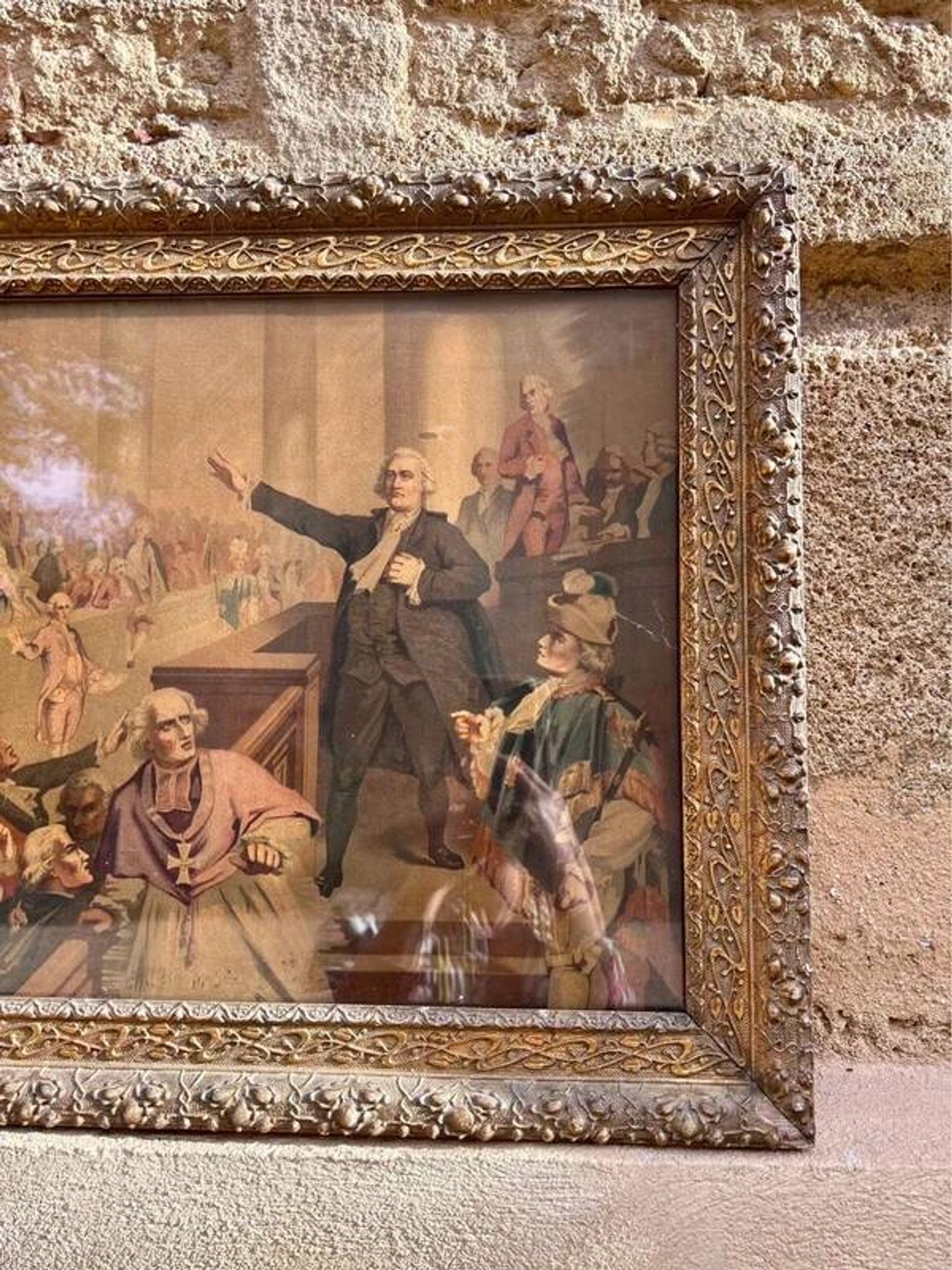 Reproduction encadrée "Le serment du jeu de Paume"