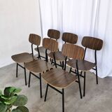 Chaises d'école industrielles vintage - STOL Kamnik - Yougoslavie des années 70 - Lot de 6