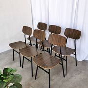 Vintage Industrial School Chairs - STOL Kamnik - 70s Yugoslavia - Set of 6