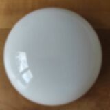 white opaline demi-globe 10 cm high
