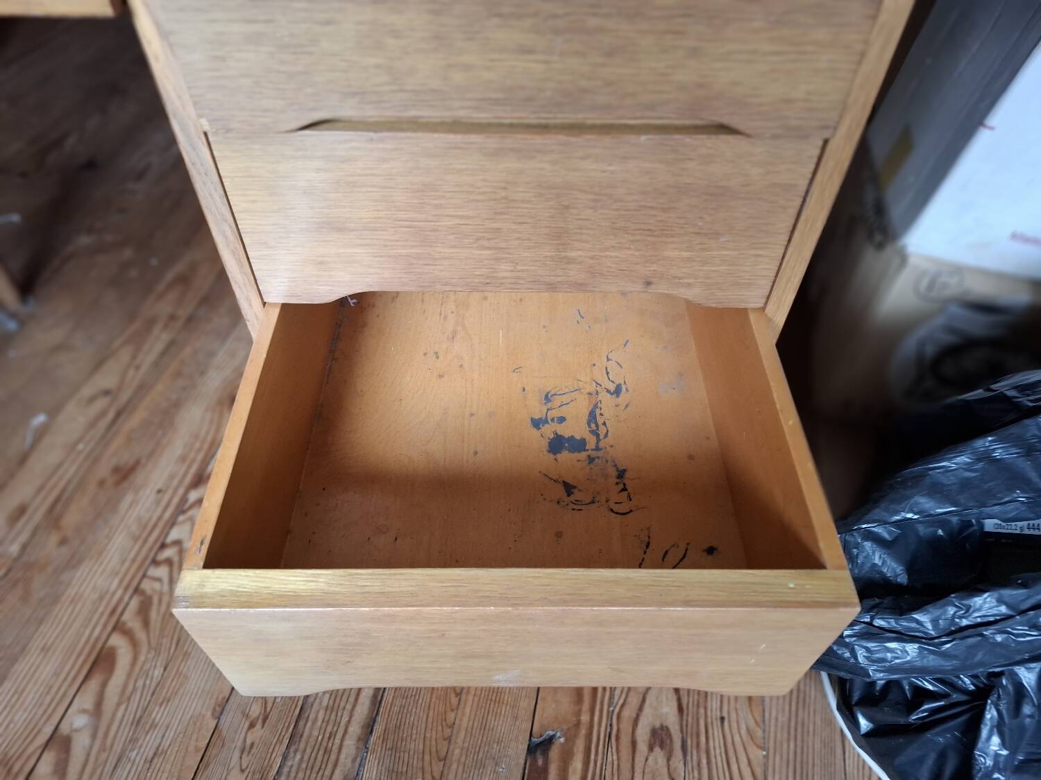 Solid oak desk from the 60s-70s.