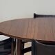 Extendable dining room table and chairs (by Kristian Solmer Vedel)