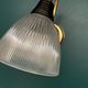 Pair of brass wall sconces and prismatic glass tulips vintage decoration lighting fixture