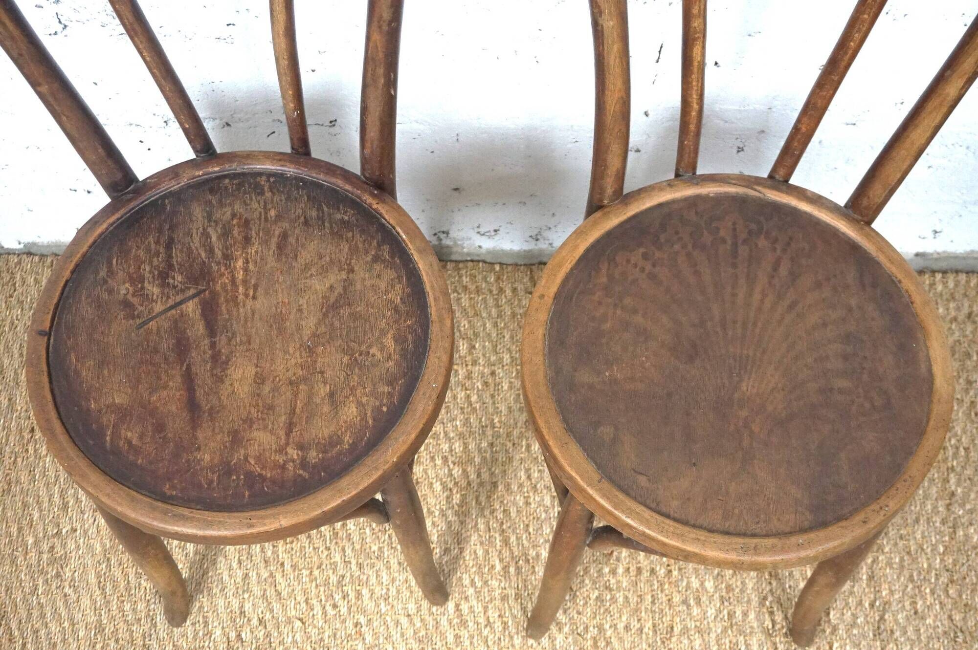 Pair of 1930s bistro chairs Thonet Kohn Fischel bentwood