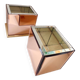 2 cache-pots années 70 miroir ambré