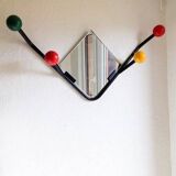 Vintage ball and mirror coat rack