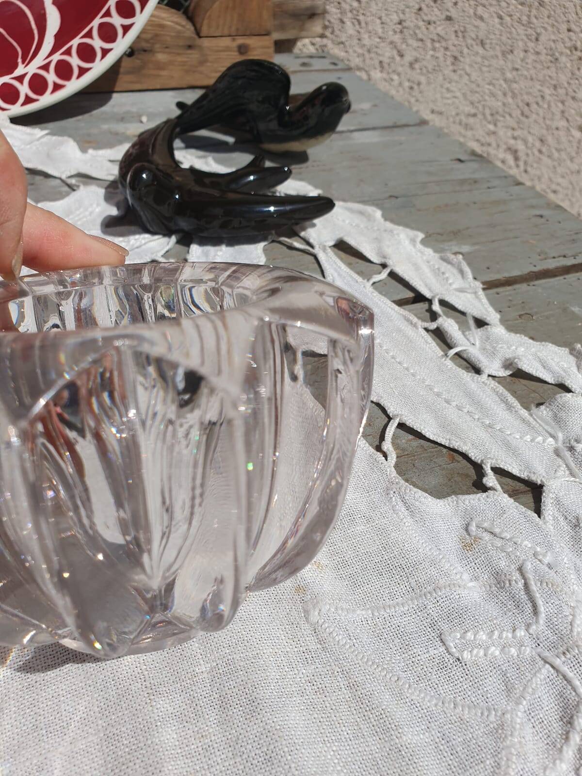 crystal ashtray P. D'Avsen