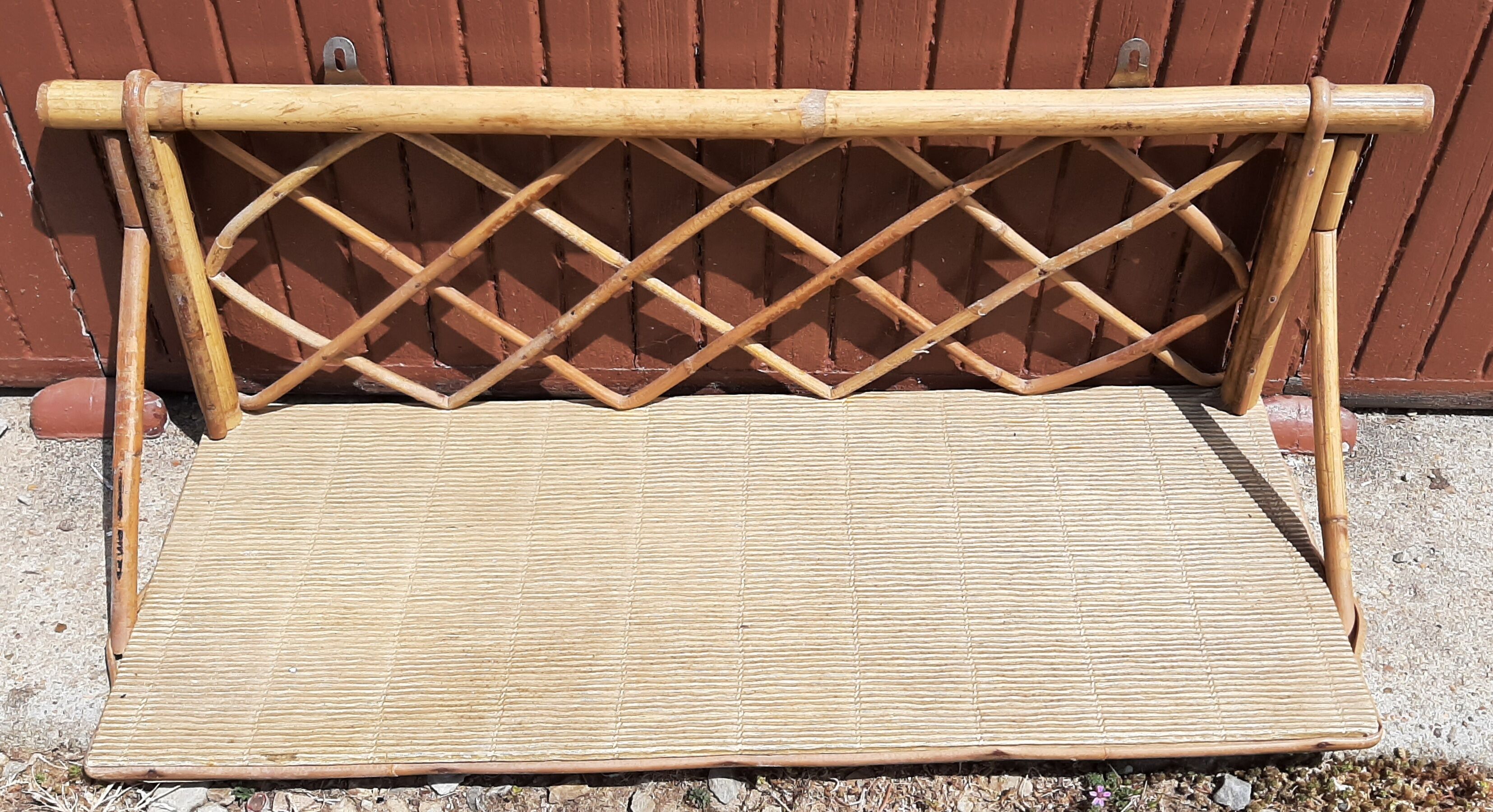 Wall shelf Vintage Bamboo Rattan