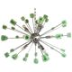 Lustre cubes verts murano verre ovale spoutnik
