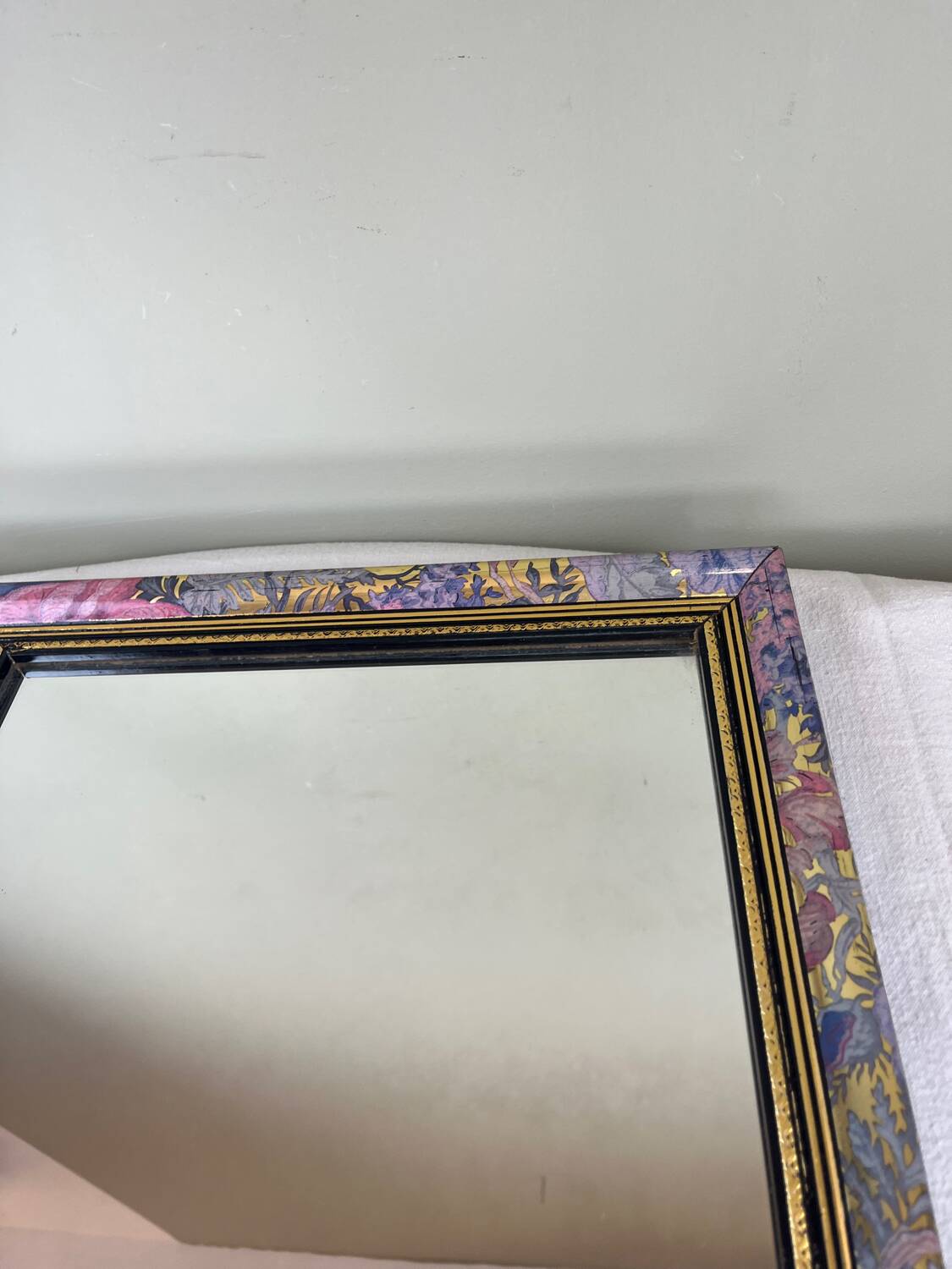 Vintage floral mirror