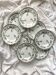 8 flat plates in iron earth "Modern Style" Saint Amand early 20th century