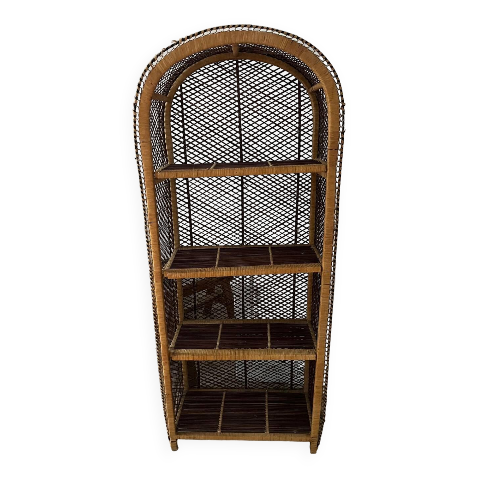 Vintage rattan shelf