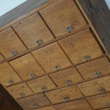 Armoire d'apothicaire vintage allemande en pin et chêne, années 1950