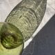 Large French green glass demijohn