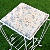 Shelf magazine rack wrought iron twisted with scroll