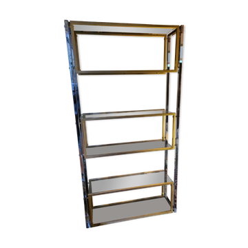 Vintage chrome and brass floor