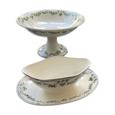 Compotier et saucière Badonvillers model champagne