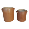 Paire d'anciens pots vases en grès