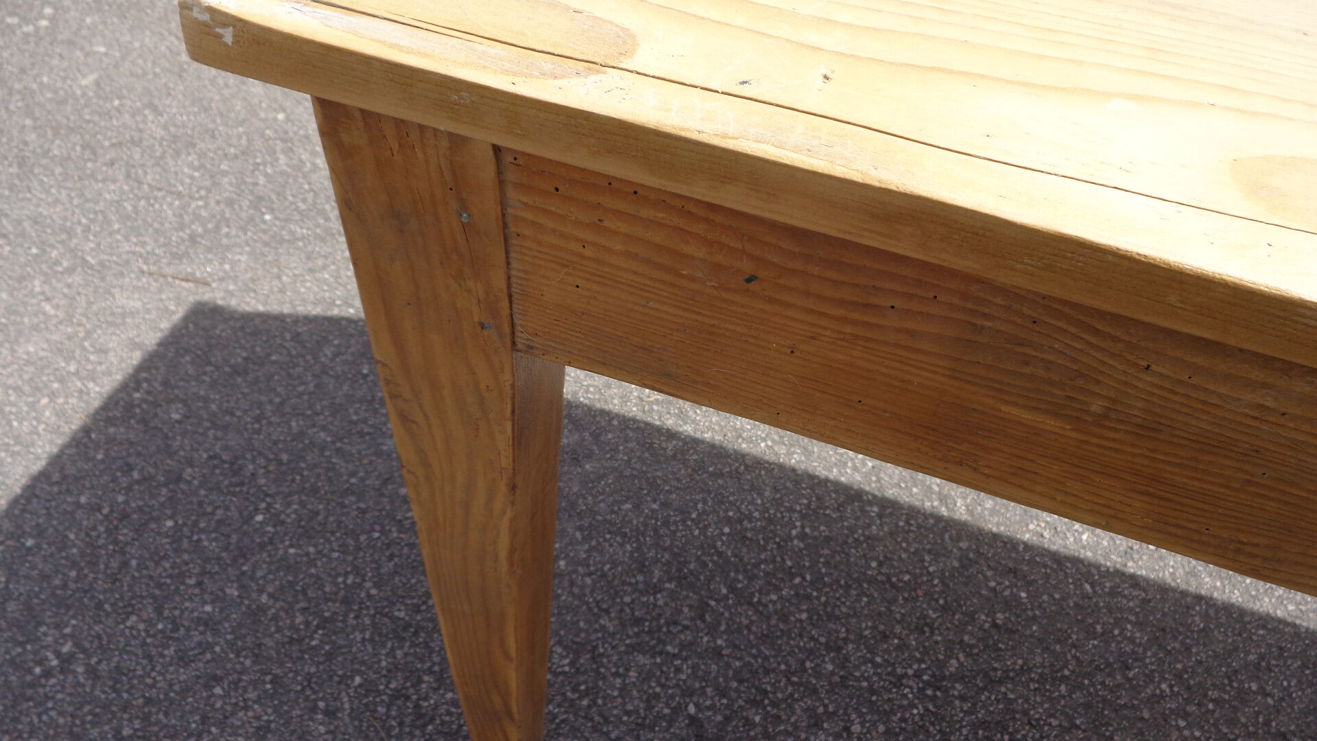 Sheathed foot table