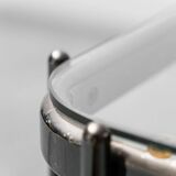 Carrello in metallo con ripiani in vetro anni ’60 vintage modernariato