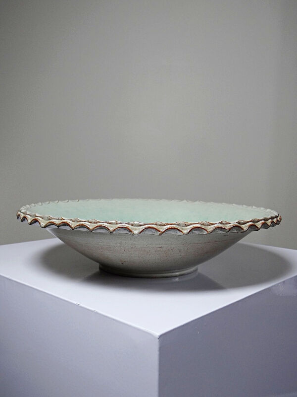 Grande coupe à fruit en terre cuite émaillée Westraven Utrecht vintage années 50