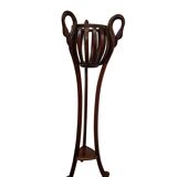 Elegante Porta Vaso Vintage in Ciliegio