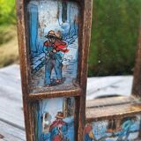 Miroir ancien en verre inversé