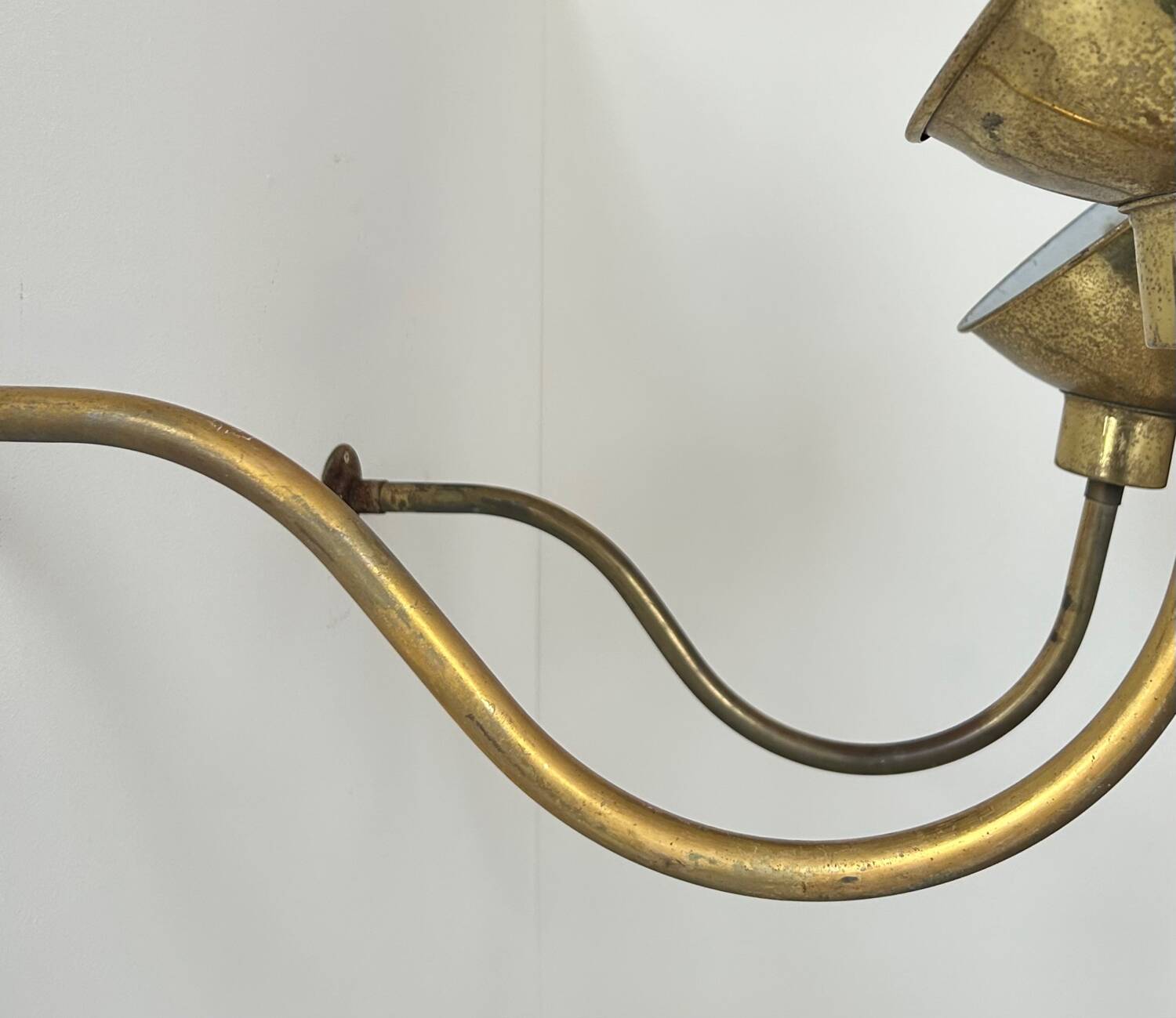 Pair of vintage brass wall lights, France 1970