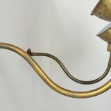Pair of vintage brass wall lights, France 1970