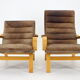 1970s Pair of Yngve Ekström "Contino" Leather Armachair,Sweden
