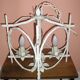 4 light metal chandelier, 1970s