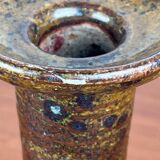 Danish studio pottery candlestick by Tue Poulsen for Tue Keramik, 1960s.