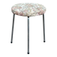 Vintage stool in chrome metal and upholstery from the 1960s.